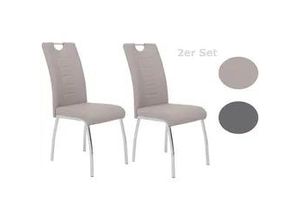 4038537059433 - Esszimmerstuhl Andrea S Cappuccino gepolstert 2er-Set