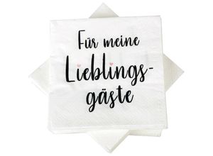 4038732007178 - 20er Pack Servietten vers Motive - Hochwertige Papierservietten ( 33x33cm 3-lagig 1 4 Falz ) Papier-Tuch für Party Geburtstag oder Feiern - Für