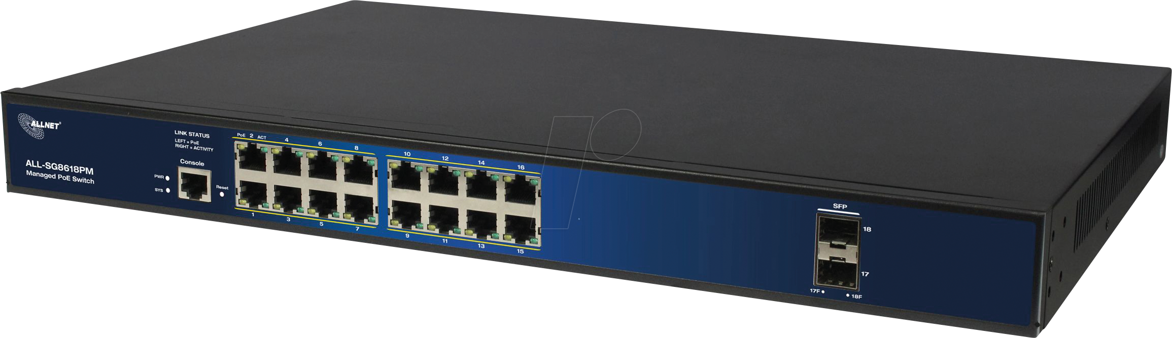 4038816106278 - ALLNET ALL8618PM - Switch 18-Port Gigabit Ethernet PoE+ SFP