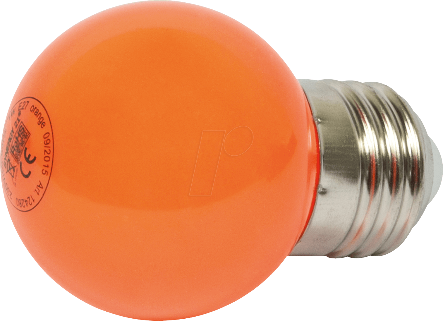 4038816124289 - LED G45 Tropfenlampe 1W E27 230V Kunststoff ideal für Lichterketten - orange