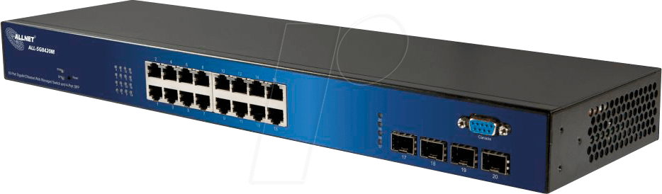 4038816127211 - ALL-SG8420M ALL-SG8420M 19 Zoll Netzwerk-Switch 16 + 4 Port 1000 MBit s 4038816127211 - ALL-SG8420M ALL-SG8420M 19 Zoll Netzwerk-Switch 16 + 4 Port 1000 MBit s