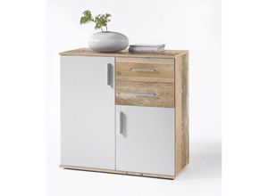 4038889058016 - Bega Consult - Kommode Schuhkommode Stauraum Sideboard charly-bobby 4 Old Style Eiche hell Nb