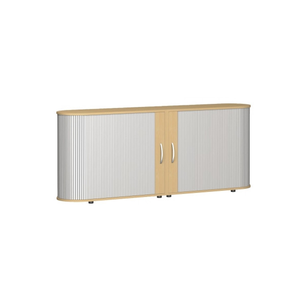 4038933059365 - Aktenschrank Flex S-382104-SB Kunststoff Holz 2 OH 200 x 83 x 40 cm silber buche 4038933059365 Geramöbel