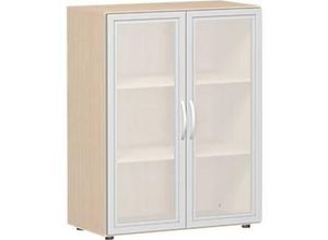 4038933066493 - Aktenschrank Flex S-383802-GTA ahorn Acrylglas satiniert 2 Fachböden 800 x 420 x 1104 cm