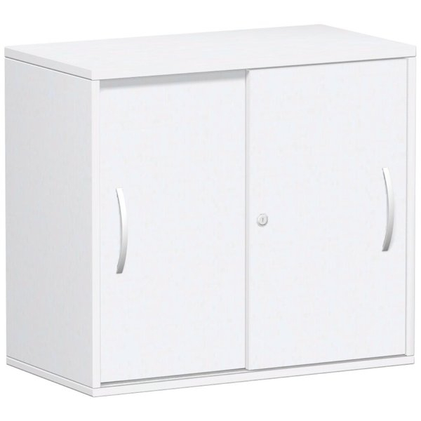 4038933478913 - Anstell-Schiebetürenschrank 2 OH mit Standfüßen Weiß Flex 4038933478913 Geramöbel