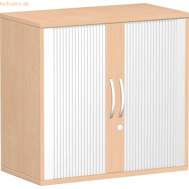 4038933481920 - Aktenschrank Flex S-382117-SB Kunststoff Holz abschließbar 2 OH 80 x 798 x 425 cm silber buche 4038933481920 Geramöbel