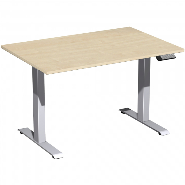 4038933545004 - Sitz-Steh-Schreibtisch Elevate Plus S-08K1208-AS elektrisch höhenverstellbar 63-128cm (H) 120x80cm (BxT) rechteckig ahorn   