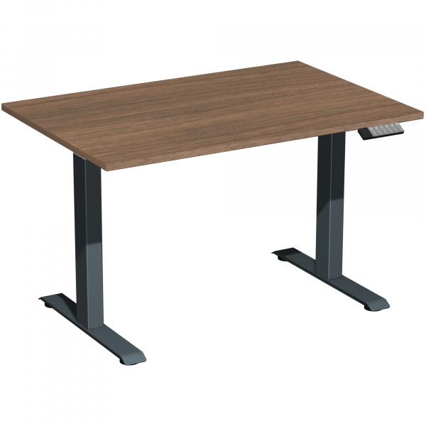 4038933545165 - Schreibtisch Elevate Plus N-08K1208-NA höhenverstellbar rechteckig nussbaum   anthrazit 4038933545165 Geramöbel