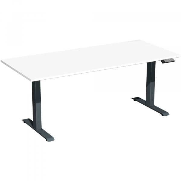 4038933545288 - Schreibtisch Elevate Plus S-08K1608-WA höhenverstellbar  rechteckig weiß   anthrazit 4038933545288 Geramöbel GmbH