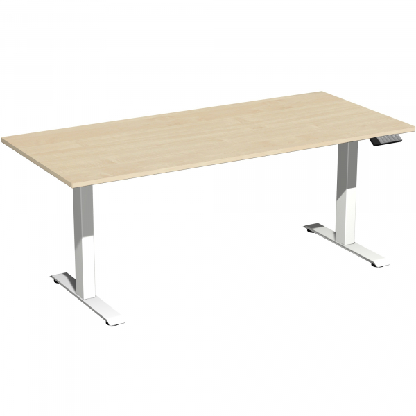 4038933545387 - Sitz-Steh-Schreibtisch Elevate Plus S-08K1808-AW elektrisch höhenverstellbar 63-128cm (H) 180x80cm (BxT) rechteckig ahorn   