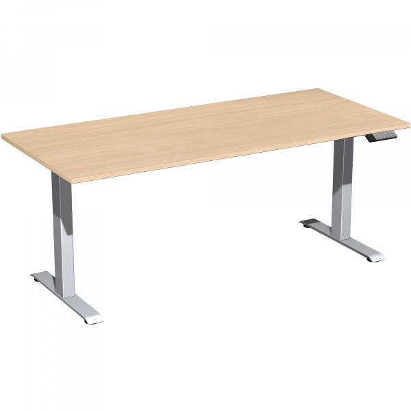 4038933545394 - Sitz-Steh-Schreibtisch Elevate Plus S-08K1808-BS elektrisch höhenverstellbar 63-128cm (H) 180x80cm (BxT) rechteckig buche   