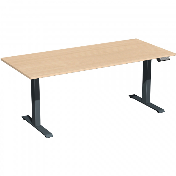 4038933545400 - Schreibtisch Elevate Plus S-08K1808-BA höhenverstellbar  rechteckig buche   anthrazit 4038933545400 Geramöbel GmbH