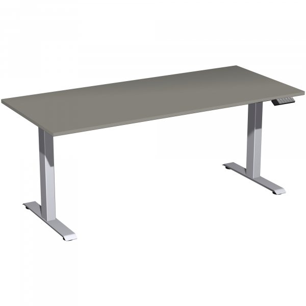 4038933545486 - Schreibtisch Elevate Plus N-08K1808-OS höhenverstellbar rechteckig onyx   Silber 4038933545486 Geramöbel