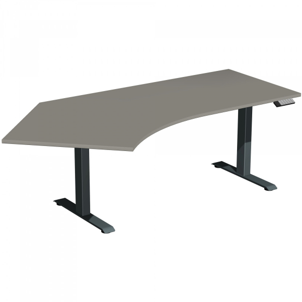 4038933545677 - Schreibtisch Elevate Plus N-08K1615-OA elektrisch höhenverstellbar 63-128cm (H) Freiform onyx   anthrazit 4038933545677 Gera