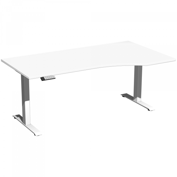 4038933546018 - Sitz-Steh-Schreibtisch Elevate Plus S-08K1811-WW elektrisch höhenverstellbar 63-128cm (H) 180x100cm (BxT) Freiform weiß   We