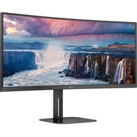 4038986110198 - CU34V5C - 8640cm (34) WQHD Curved Monitor Lautsprecher höhenverstellbar (3440x1440 100 Hz HDMI DisplayPort USB-C USB Hub) schwarz [Energieklasse G] (CU34V5C BK)