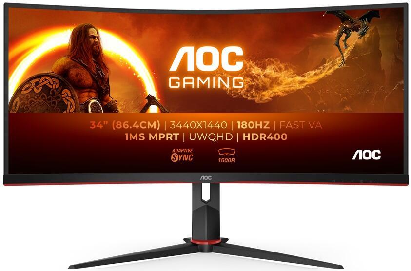 4038986111331 - 34 G2 CU34G2XP BK - 3440x1440 - 180Hz - VA - Curved - 1 ms - Bildschirm