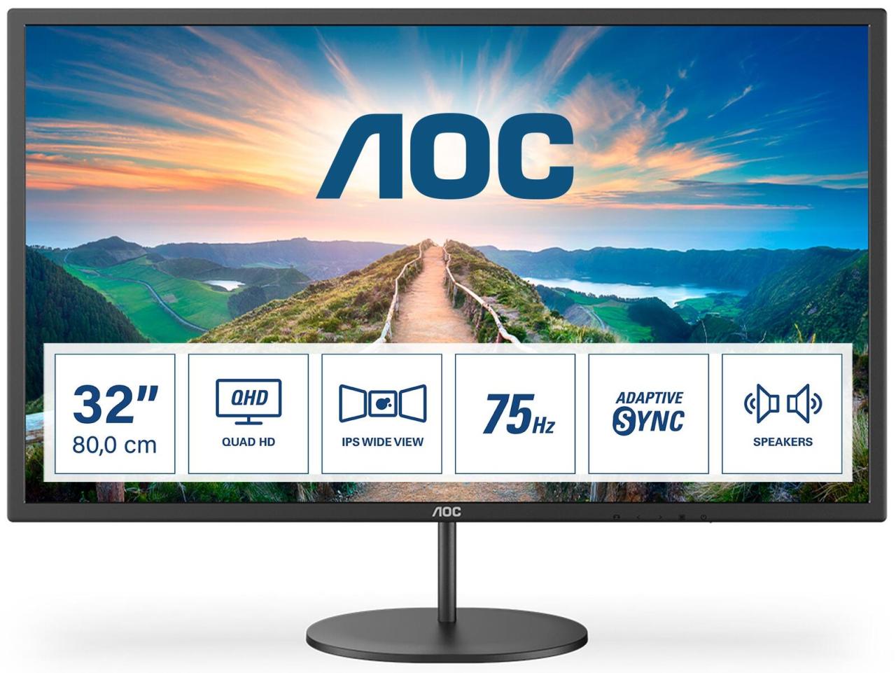 4038986119900 - Q32V4 LED-Monitor EEK F (A - G) 813 cm (32 Zoll) 2560 x 1440 Pixel 169 4 ms HDMI® DisplayPort Kopfhörer-Buchse IPS LED