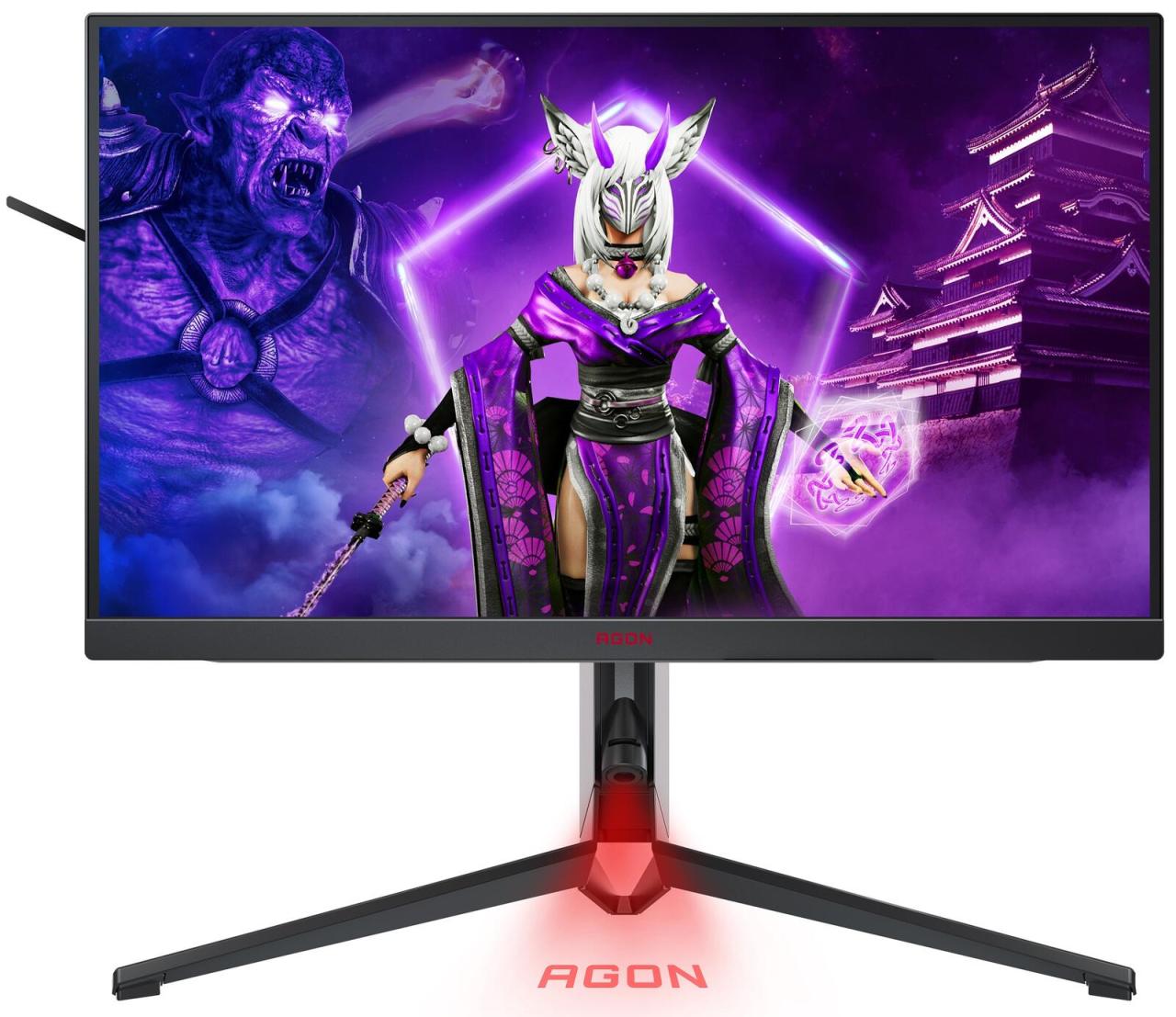 4038986120104 - Gaming AG274QXM - AGON4 Series - LED-Monitor - Gaming - 686 cm (27) - 2560 x 1440 QHD @ 170 Hz - IPS - 600 cd m² - 10001 - DisplayHDR 1000 - 1 ms - 2xHDMI DisplayPort USB-C - Lautsprecher - mattschwarze Front mattschwarze rote Rückseite (AG274QXM)