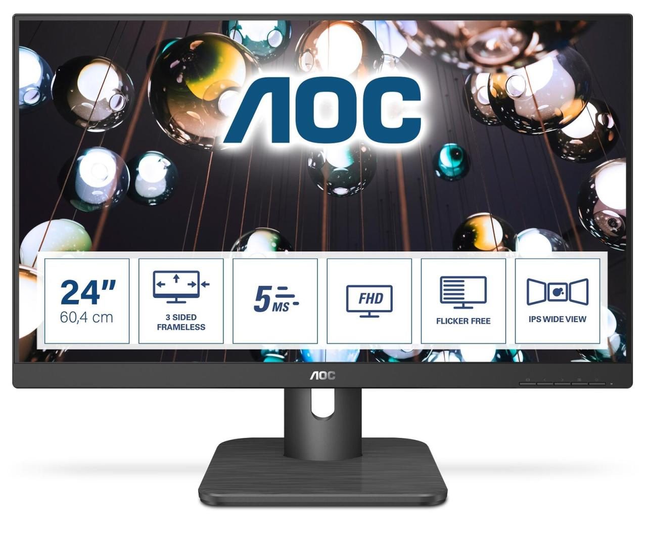 4038986146234 - 24E1Q - LED-Monitor - 605 cm (238) (238 sichtbar) - 1920 x 1080 Full HD (1080p) @ 60 Hz - IPS - 250 cd m² - 10001 - 5 ms - HDMI VGA DisplayPort - Lautsprecher