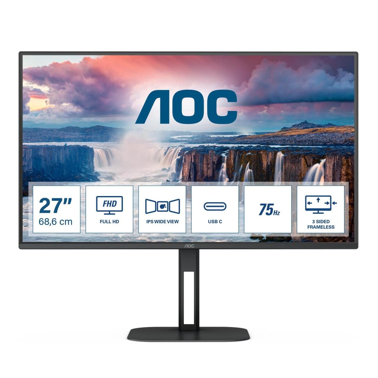 4038986180146 - Value-Line 27V5CE BK LED-Monitor EEK E (A - G) 686 cm (27 Zoll) 1920 x 1080 Pixel 169 4 ms HDMI® Kopfhörer-Buchse USB 32 Gen 1 USB-C® IPS LED