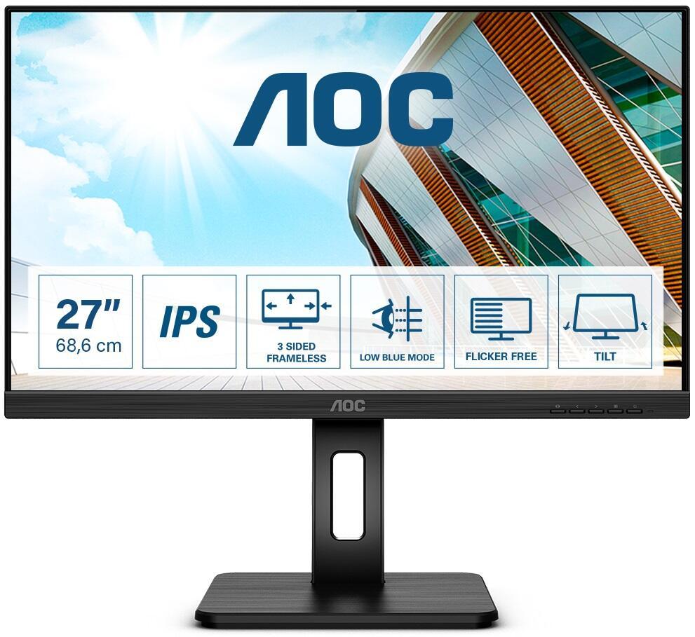 4038986187961 - Q27P2Q - LED-Monitor - 686 cm (27) - 2560 x 1440 1440p (Quad HD) - IPS - 300 cd m² - 10001 - 4 ms - HDMI VGA DisplayPort - Lautsprecher - Schwarz - Sonderposten