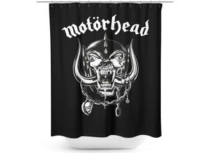 4039103996930 - Klangundkleid - Motörhead Warpig Duschvorhang Logo schwarz bedruckt aus 100% Polyester 180x200 cm