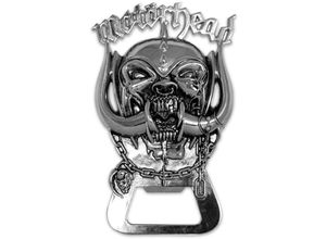 4039103998002 - Motörhead Flaschenöffner Logo silberfarben aus Edelstahl magnetisch