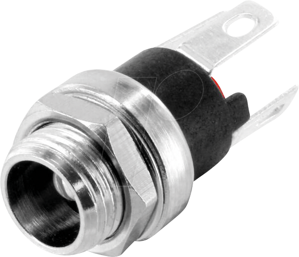 4039289011380 - ECON DCE5BL - DC-Einbaubuchse 25 mm mit Gewinde löt