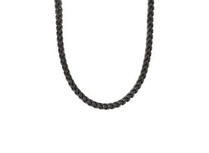 4039414111657 - Edelstahlkette FIRETTI Schmuck Geschenk Doppelpanzerkettengliederung 5 mm breit Halsketten Gr 50 Edelstahl Breite 5 mm schwarz Damen Edelstahlketten Made in Germany