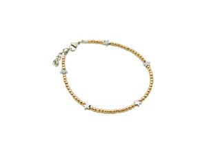 4039414112708 - Fußkette FIRETTI Schmuck Geschenk Sterne Fußkettchen Gr Edelstahl goldfarben (edelstahlfarben goldfarben goldfarben) Made in Germany - mit Hämatine