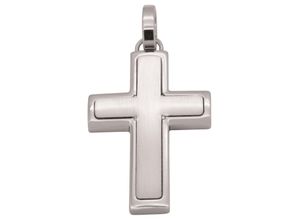 4039414187638 - Ketten-Anhänger FIRETTI Schmuck Geschenk Halsschmuck Anhänger für Halskette Kreuz Schmuckanhänger Gr Edelstahl 658 g silberfarben (edelstahlfarben) Damen Anhänger Made in Germany