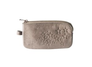 4039584988325 - HJP Schlüsseltasche Cléo Leder (Farbe taupe) mit Sternen-Prägung