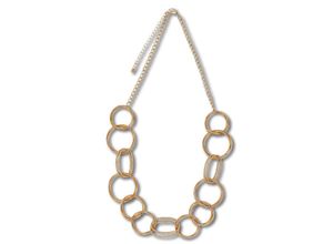 4039787009728 - Collierkettchen STEUER Collier aus Ringen goldfarben Halsketten Gr 67 + 8cm Metall Länge 75 cm gelb Damen