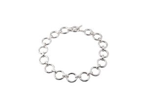 4039787014272 - Collier FIRETTI mit Ringen rund matt Halsketten Gr Metall Länge 435 cm grau (metallfarben) Damen Colliers