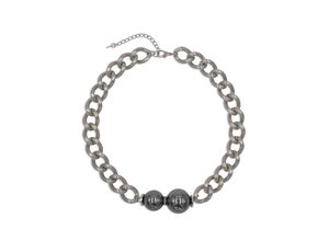 4039787015200 - Collier FIRETTI Chunky Pearl Halsketten Gr Metall Länge 62 cm Breite 20 mm grau (metallfarbengrau) Damen Colliers mit Kunststoffperle