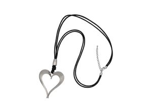 4039787015217 - Lederband FIRETTI Endless Love Halsketten Gr Metall-Polyurethan Länge 82 cm Breite 25 mm schwarz (metallfarben schwarz) Damen