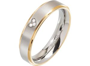 4040066237619 - BOCCIA® Damen Ring Titan mit 3 Diamanten zus ca 0015 Karat bicolor 54