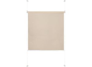 4040255301756 - Tageslicht-Rollo ohne Bohren Klemmrollo für Fenster und Türen Klemmfix Sichtschutz Sonnenschutz Fenster innen alternative Plissee - Sand - 100x130