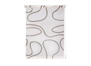 4040255303637 - Ondeco Tageslichtrollo Win Move ohne Bohren Klemmfix lichtdurchlässig und Blickdicht Größe 120x160 cm Farbvariante Weiß-Taupe