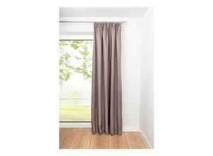 4040255303859 - Ondeco Schlaufenschal Balance Gardinen Blickdicht Vorhang Schlafzimmer 1er Set Farbe Taupe Größe 135x245 cm
