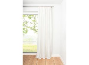 4040255303897 - Ondeco Schlaufenschal Balance Gardinen Blickdicht Vorhang Schlafzimmer 1er Set Farbe Weiß Größe 135x300 cm