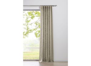 4040255303903 - Ondeco Schlaufenschal Balance Gardinen Blickdicht Vorhang Schlafzimmer 1er Set Farbe Beige Größe 135x300 cm