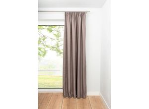 4040255303910 - Ondeco Schlaufenschal Balance Gardinen Blickdicht Vorhang Schlafzimmer 1er Set Farbe Taupe Größe 135x300 cm