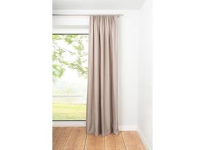 4040255303934 - Ondeco Schlaufenschal Balance Gardinen Blickdicht Vorhang Schlafzimmer 1er Set Farbe Cappuccino Größe 135x300 cm