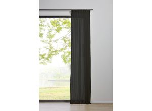 4040255304153 - Schlaufenschal Pure Gardinen Blickdicht Vorhang Schlafzimmer 1er Set - Schwarz - 135x300 cm