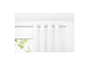 4040255304214 - Ondeco Ösenschal Breeze Blickdicht Schals Gardinen Öse Ösengadine Vorhänge 1er Set Farbe Weiß Größe 135x245 cm