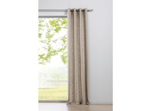 4040255304481 - Ondeco - senschal Balance Gardinen Blickdicht Vorhang Schlafzimmer Ösen Vorhänge Blickdicht 1er Set - Beige - 135x245 cm