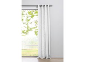 4040255304511 - Ondeco - senschal Balance Gardinen Blickdicht Vorhang Schlafzimmer Ösen Vorhänge Blickdicht 1er Set - Weiß - 135x300 cm