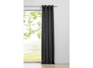 4040255304634 - Ondeco Ösenschal Chalet Gardinen Blickdicht Vorhang Schlafzimmer Ösen Vorhänge Blickdicht 1er Set Farbe Anthrazit Größe 135x245 cm